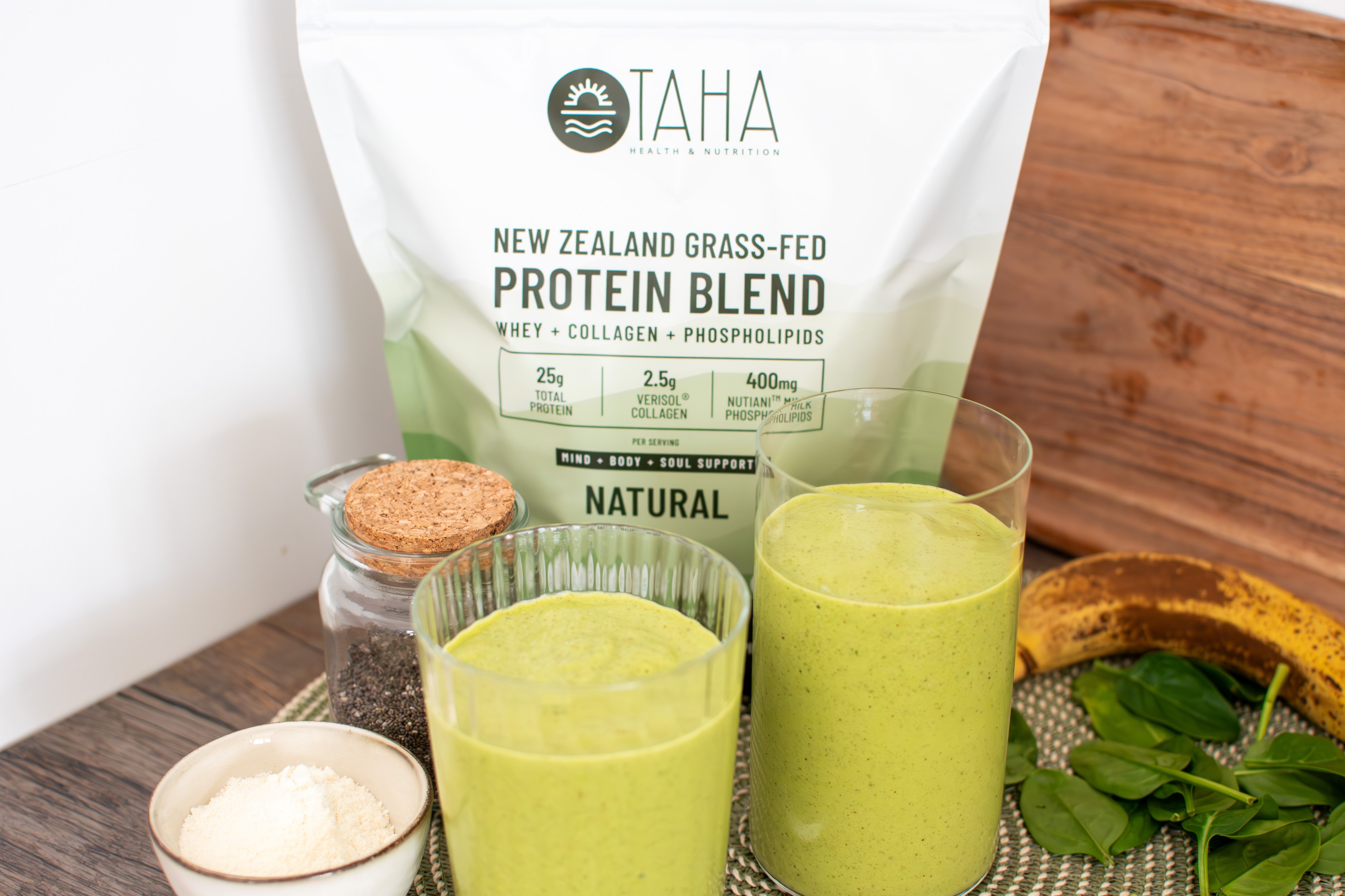 Green tasty protein smoothie – TAHA Health & Nutrition