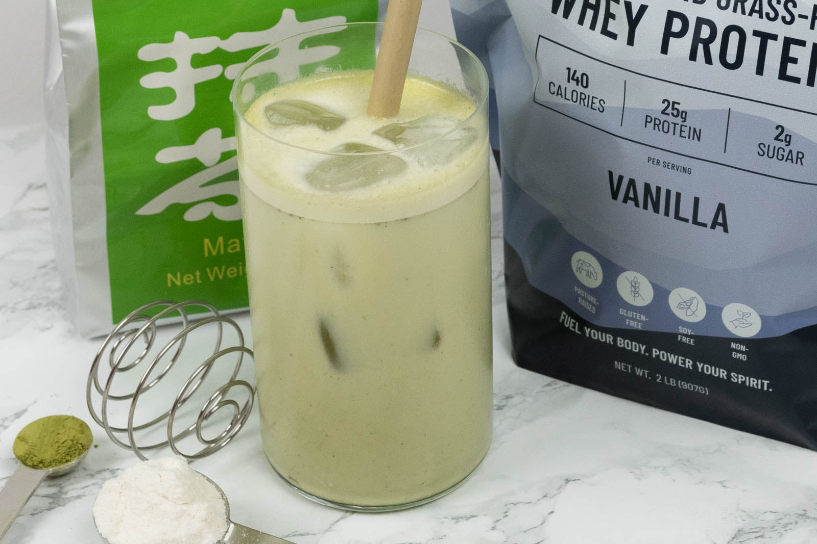 Iced protein matcha latte
		
		
		 &ndash; TAHA Health &amp; Nutrition
